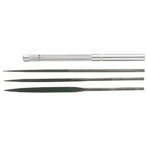 General Tools S477 Four-Piece Swiss Pattern Needle File Set With Handle - Image 2 of 2