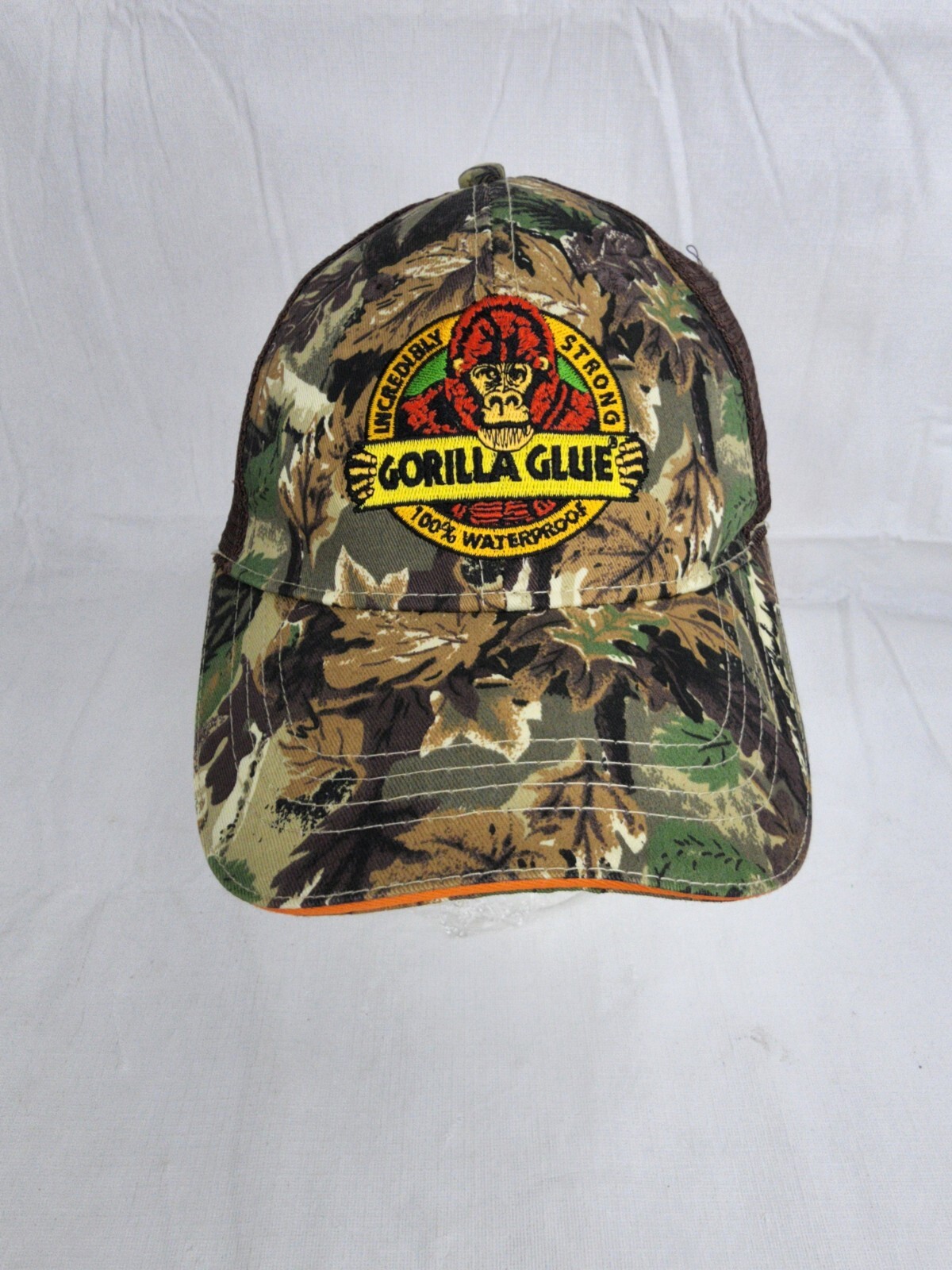 Gorilla Glue Hat Adjustable Camouflage Orange Trim M… Gem