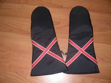 Vintage Snowmobile Motorcycle Gloves Mittens Leather Vinyl Nylon Medium Nice 70s