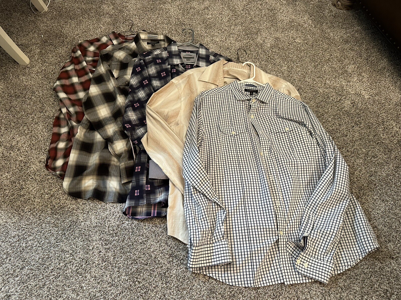 Five Men’s XL Dress Shirts All Brand Names All Dry Cleaned