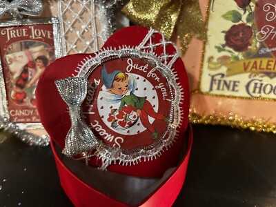 Vintage Style Pixie Elf Candy Container Gift Box