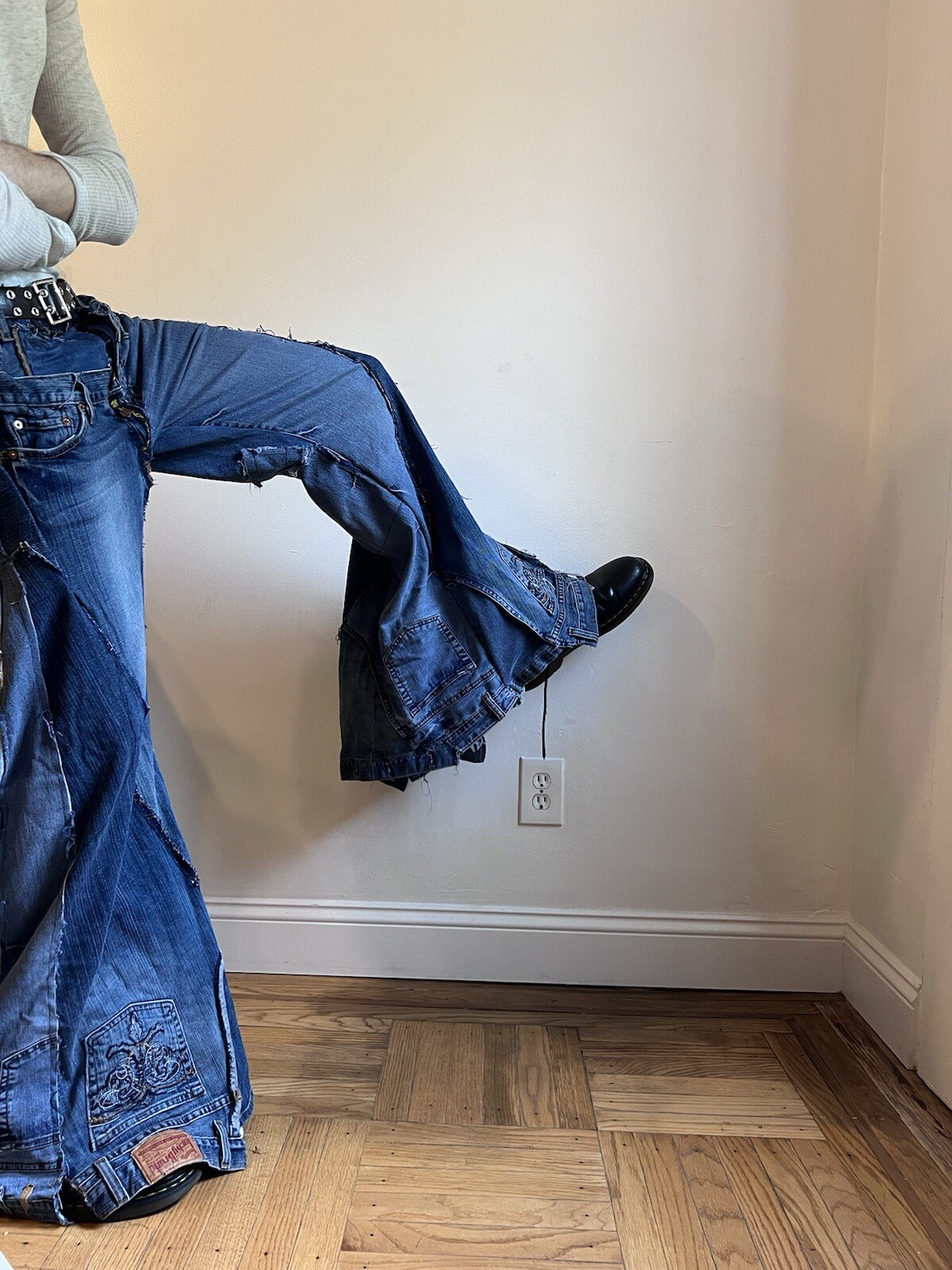 Handmade Vintage Designer Patchwork Pants - image 9