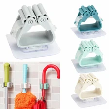 4/8/10PCS Mop and Broom Holder Rack Tool Organizer Hooks Hanger Wall Mount Room