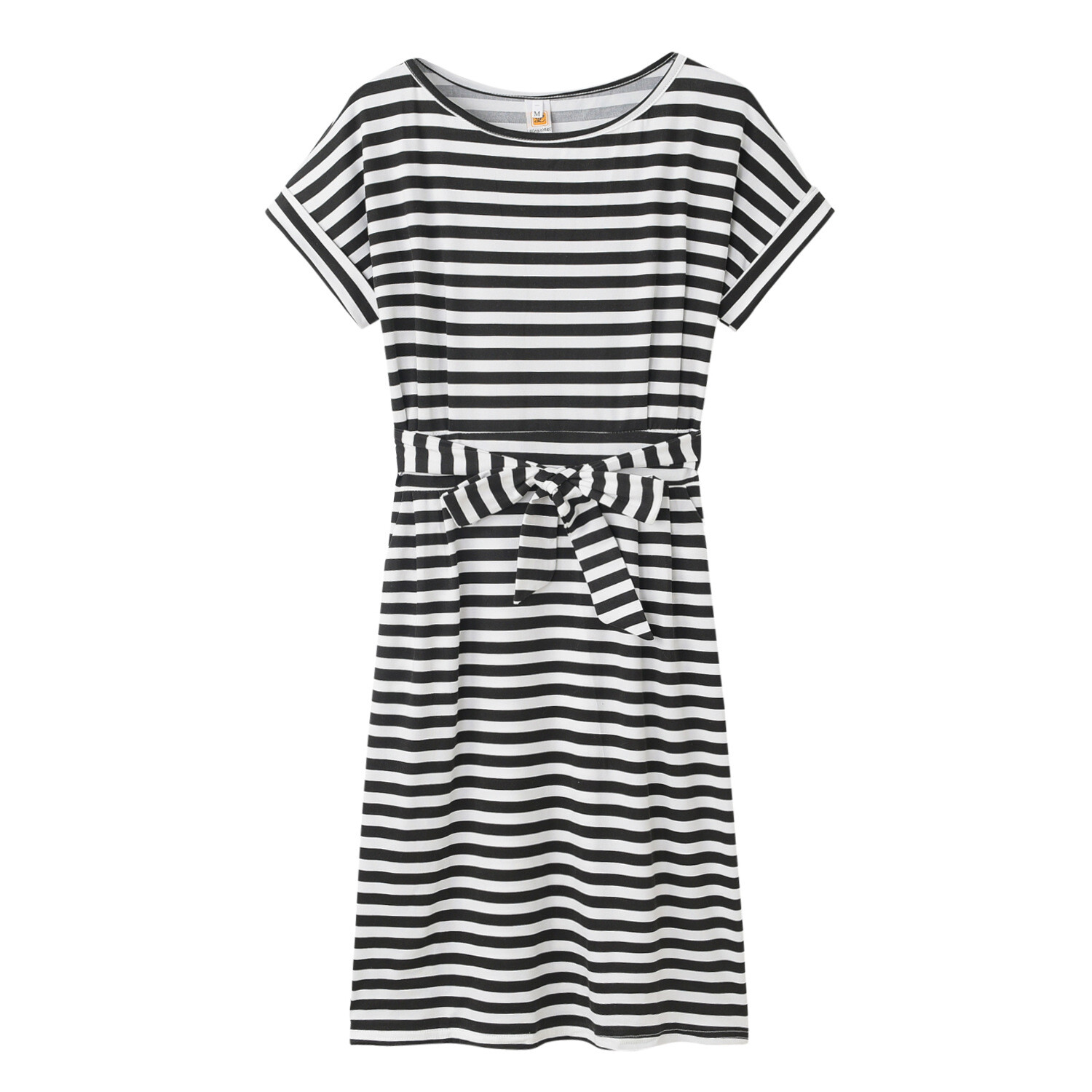 Womens Striped Holiday Short Sleeve Shirt Dresses Midi Bodycon Dress