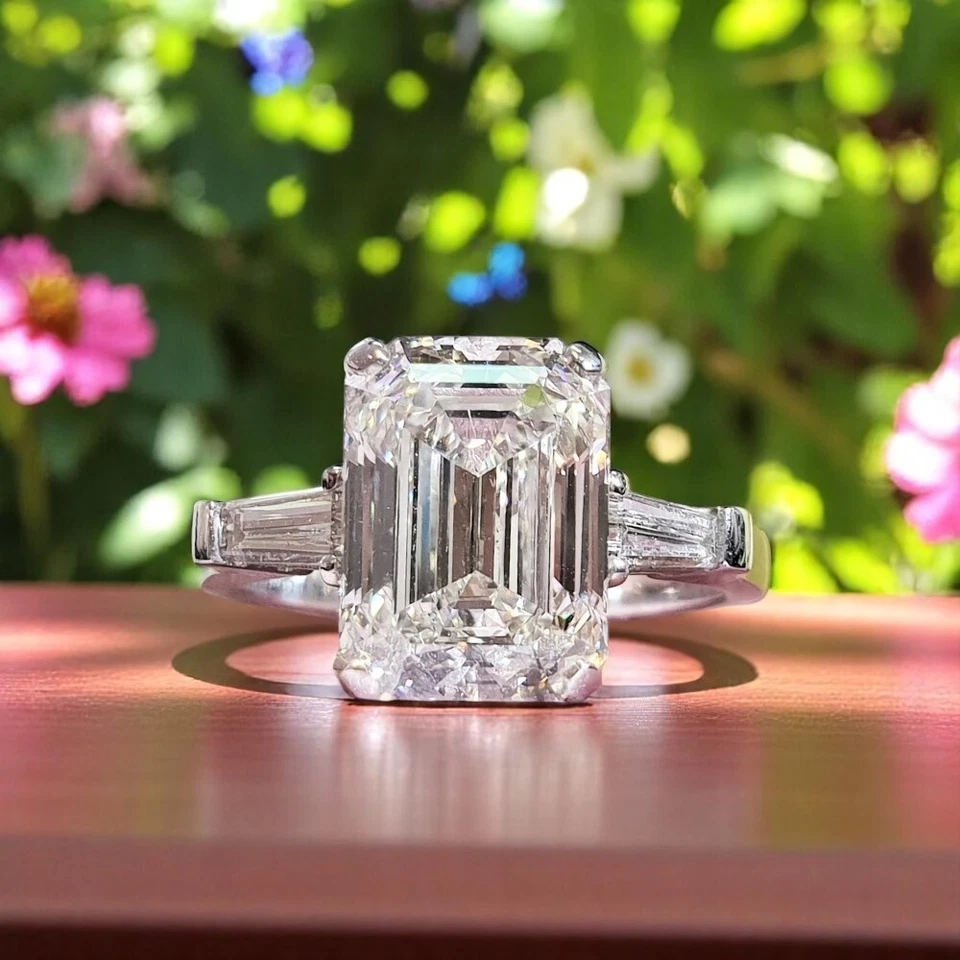 Radiant Cut Wedding Platinum Ring Diamond 3.50 Ct Certified IGI Lab Grown PT950 - Image 3 of 4