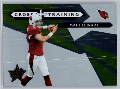 2006 leaf rookies & stars football matt leinart cross training green rc 82/100
