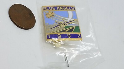 US NAVY BLUE ANGELS 1992 HAT PIN USS NAS MOFFETT FIELD 