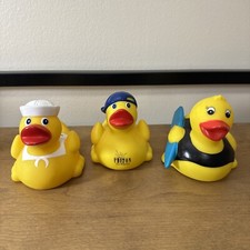 Lot Of 3 Assurance Rubber Ducks- Sailor, Cool And Surfer Duck