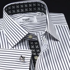 Black Stripe Formal Business With Black Fleur-de-lis Inner Lining Professional