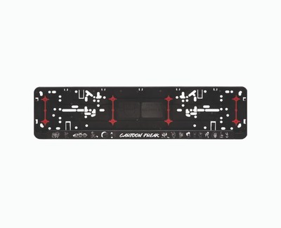 2x European License Number Plate Frame Holder Surround Wurth Cartoon freak