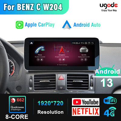 10.25'' Android 13 Screen Carplay For Mercedes C W204 NTG4 Car Stereo Multimedia
