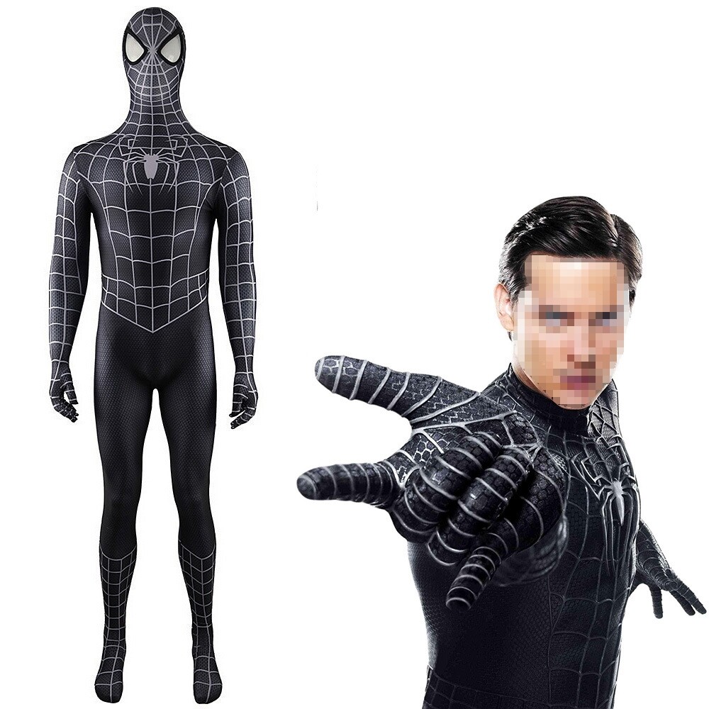 PS5 Black Spider Men Venom Cosplay Costume Superhero Jumpsuit Halloween Comic-Con Carnival Party Props Bodysuit Adult X-Mas Gift - Foto 9