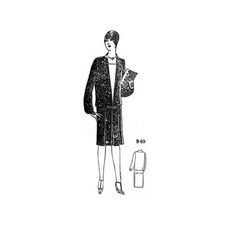 Past Patterns 0940 - Late 1920s Slip-On Dress Sewing Pattern bust 40"