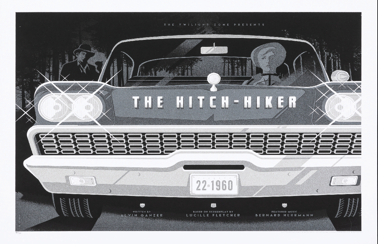 Twilight Zone Time Hitchhiker Hitch Hiker Tv Show Alternative Poster Print 11x17