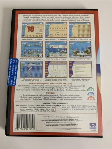 Eureka Fun with Numbers & Puzzles PC Windows MAC Educational Software NEW - 第 2/2 張圖片