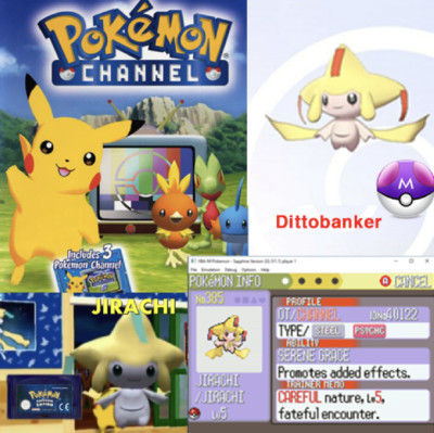  SHINY JIRACHI  (CHANNEL Ver.) w/ FREE Masterball Pokemon Sword/Shield