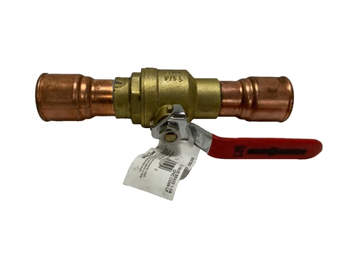 Full Port Brass Ball Valve, 1-1/4in.  B67253 with CPVC Connection 100psi - Picture 2 of 7
