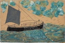 Alfred Wallis Fishermen 1938 Naïve Maritime Folk Art Seascape Giclée Print