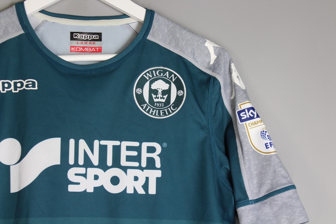 Maillot De Football Wigan Athletic 2016/2017 Extérieur - Taille S Homme, Vert, Marque Kappa