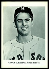 Original 1960's Chuck Schilling BOSTON RED SOX Team Issue B&W Photo #3 sz 5X7