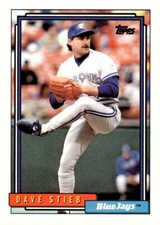 1992 Topps #535 Dave Stieb - Toronto Blue Jays