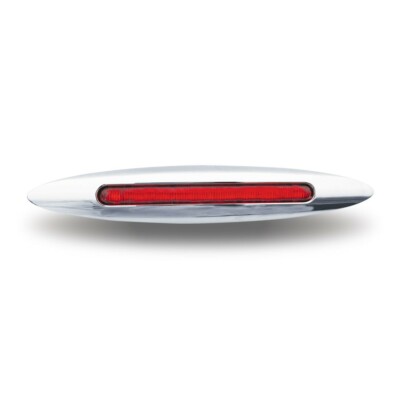 Slim Flatline 1'' x 6'' Marker Light -  Red LED/Red Lens 