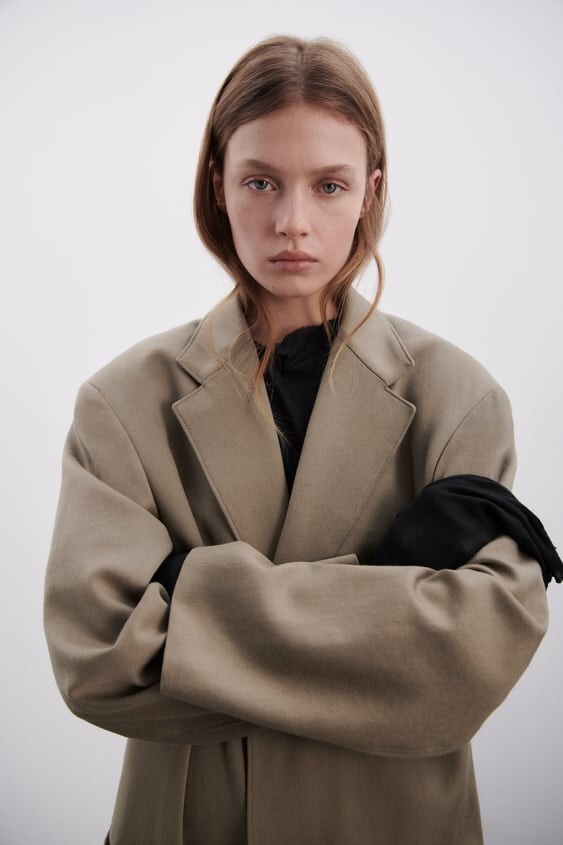 NWT ZARA STRAIGHT CUT ZW WOOL COAT LIMITED EDITION L $229 8729 | eBay