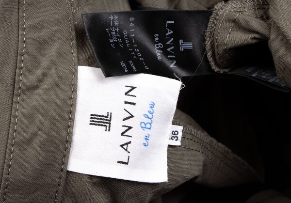 LANVIN en Bleu Cut-off Nylon Trench Coat Size 36(K-134577