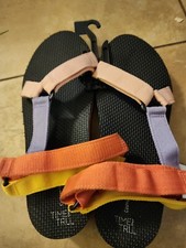 Time and Tru Women's Platform Nature Sandal Multi Color Adjustable