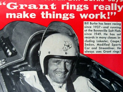 Bill Burke 1966 Grant Rings Original 1967 Print Ad 8.5 x 11''