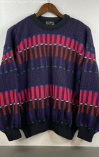 Vintage Coogi Australia Multicolor Purewool Knit Pullover Sweater Men's Size M
