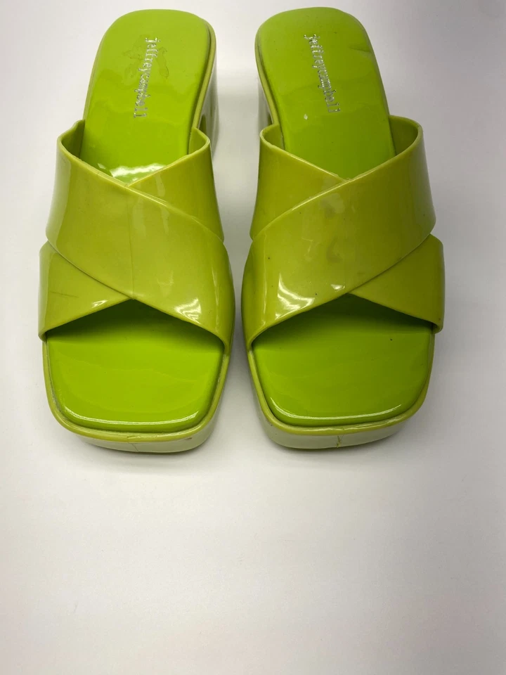 Sandalia de tacón Jeffrey Campbell para mujer de goma verde lima talla 7 Foto 4 de 4