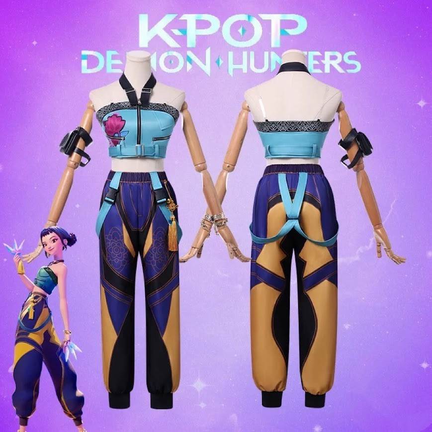 Zoey Idol Stage costume blue/black Inspired By K-pop Demon Hunter