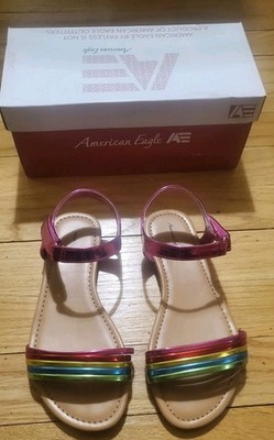 American Eagle Kenzie Multicolor Strappy Sandal Girl's Size 1 NIB