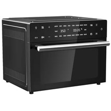 32 Qt. Black Air Fryer Toaster Oven Combo with 18-In-1 Functions, 6 Accessories,