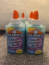 9 Elmer's Color Changing Glue Blue To Purple 5 oz  BRAND NEW