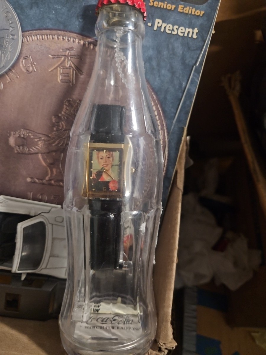 COCA COLA WATCH IN A BOTTLE 2002 Coca-Cola 2002 Watch In a Bottle Bank Vintage Collectible  main image 2