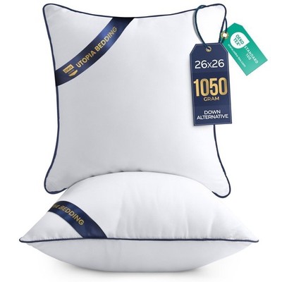 Utopia Bedding Throw Pillow Inserts (Pack of 2, White), 26 x 26 Inches...