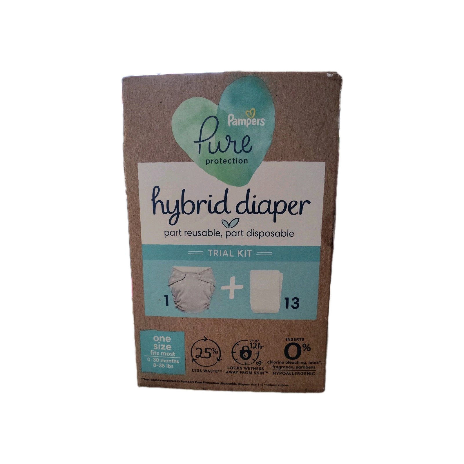 Pampers Pure Protection Hybrid Diaper Trial Kit One Size Fits Most 0-30M NEW