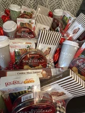 Holiday Gourmet Treat  gift baskets Cookies, Snacks, Candy, Christmas Ornament