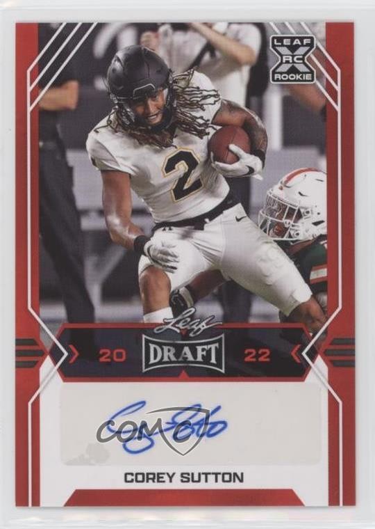 2022 Leaf Draft Red Corey Sutton #BA-CS1 Auto 0e23