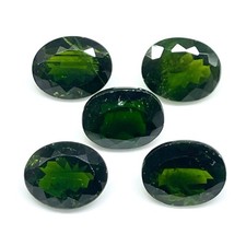 5 Pcs Natural Chrome Diopside 10x8mm Oval Cut Vivid Green Loose Gemstones Lot