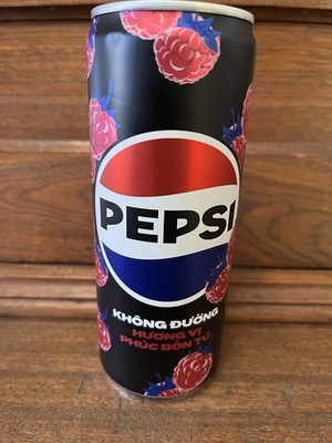 Viet Nam Pepsi Zero Sugar Raspberry Flavored Soda 320ml Can