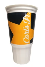 Carl's Jr. Fast Food Restaurant Plastic Drink Cup 2017 8 x 4.5 inches Pre Owned