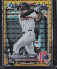 2025 Bowman Chrome Dean Curley 1st Gold Geometric Refractor /50 BDC-129