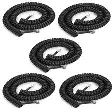 Lansensu 5 Pack Phone Cord Landline8Ft Uncoiled / 1.4Ft Coiled Landline Phone Ha
