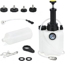 3L Manual Brake Bleeder Fluid Pump with 1L Brake Bleed Bottle and 4 Master Cylin
