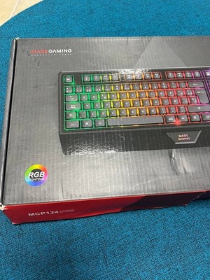 Mars Gaming MCP124 3in1 Gaming Combo | Tastatur Maus Pad | Riss Rückseite