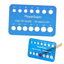 Cue Tip Gauge for Billiards, Measures 8.5mm  15mm Plastic Cue Tip Sizer for Blue