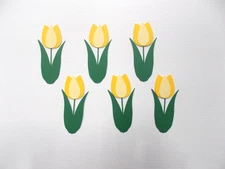 Tulips in Yellow shades 6 pc set   Die Cuts Card Making/scrapbooking